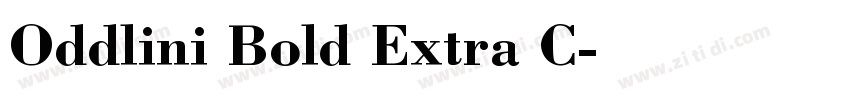 Oddlini Bold Extra C字体转换